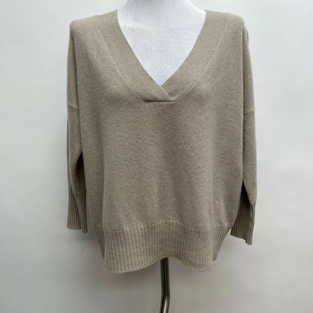 Central Park West New York Sweater XS Small Medium X-Large Beige 100% Cashmere
